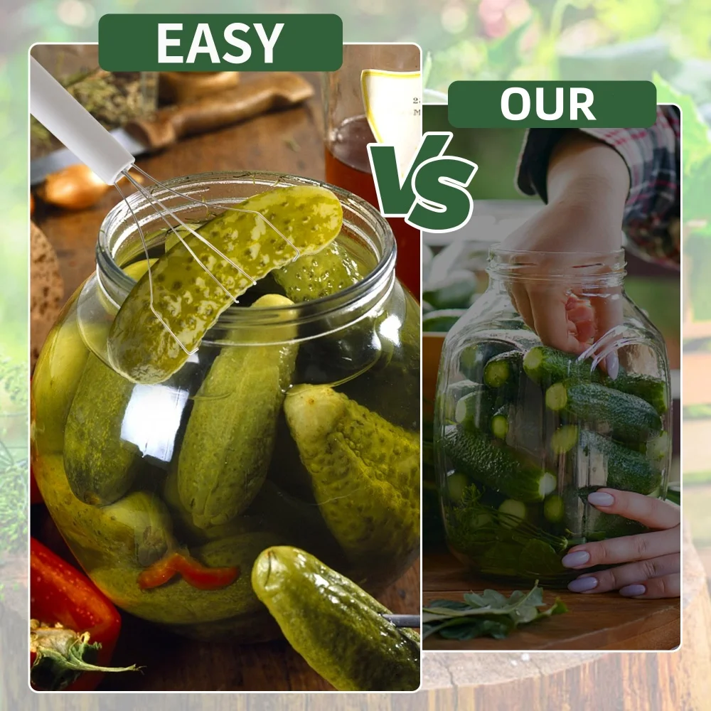 Kitchen Stainless Steel Olive Pepper Grabber Pickle Picker Grabber Claw Jar Pickle Pincher Tool