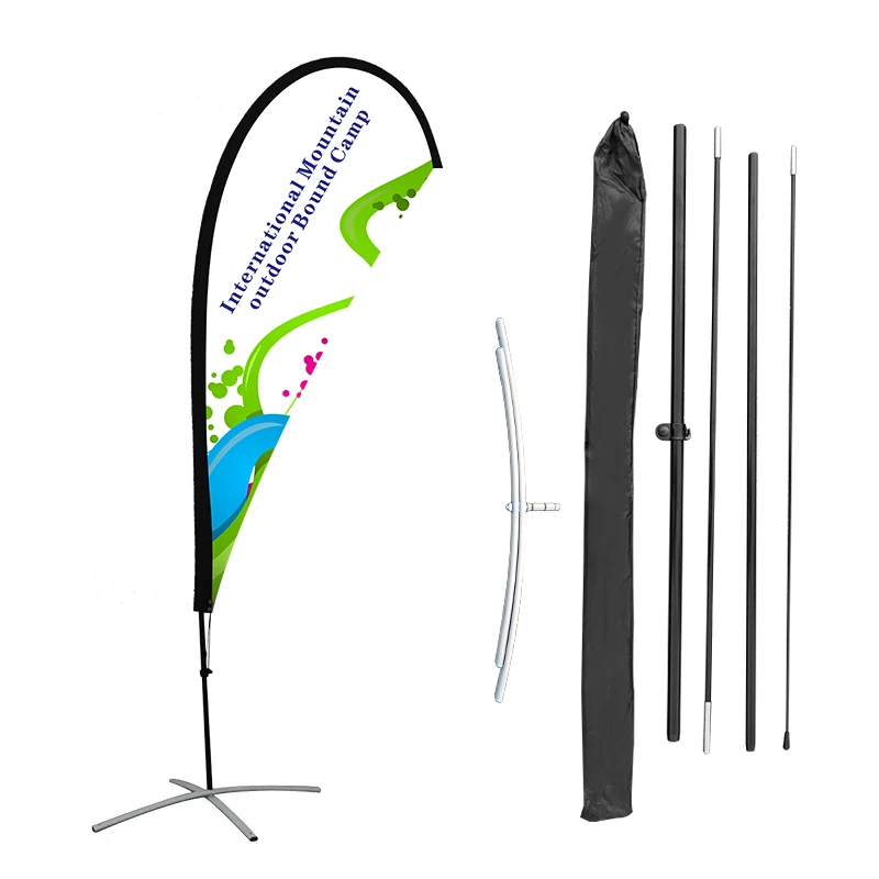 Double Sided Printing 3.5m P Feather Banner Flag Flags Banners Custom Advertising Beach Flags