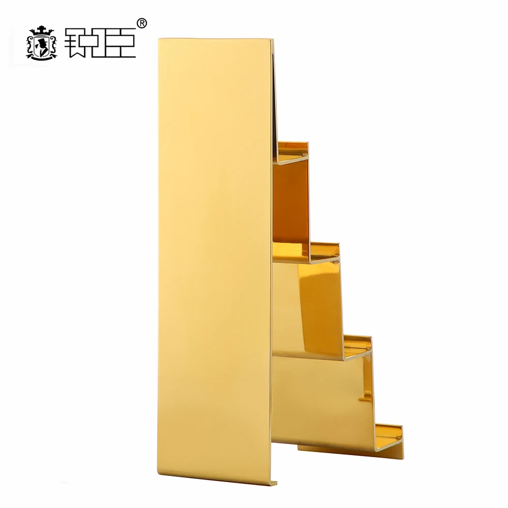 Bag Store 4 Tiers Gold Metal Countertop Table Leather Coin Purse Rack Wallet Display Stand Holder