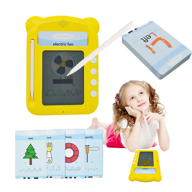 Custom 2 in 1 Upgraded Alphabet Animal Vehicle English Electric 3-8 Years Toddlers LCD Writing Board Language Learning Machine