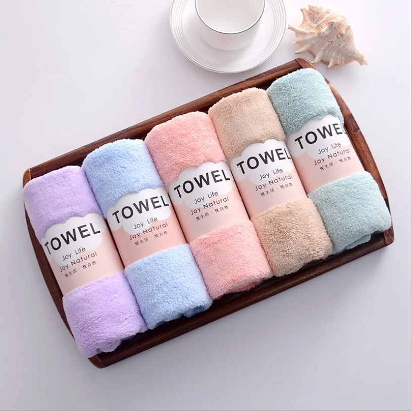 
auto detailing custom hand drying microfiber cleaning cloth 400GSM 500GSM edgeless coral fleece micro fiber towel for car 