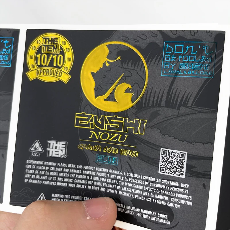 High Quality 3D Embossing Custom Printing Factory Wholesale for Health Supplements Stickers