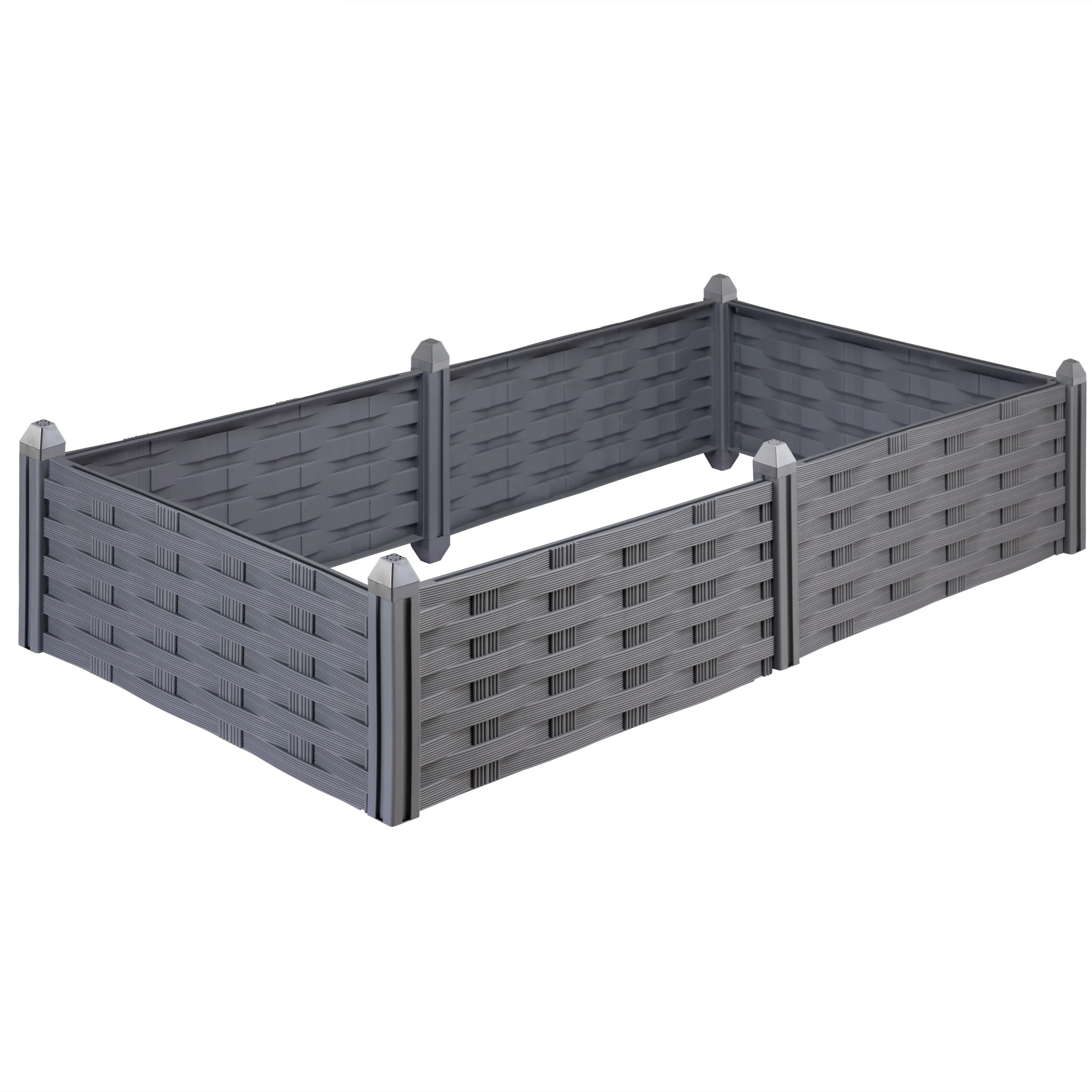 6 pack garden planter fence rectangular planter raised garden bed for vegetable and flower planting