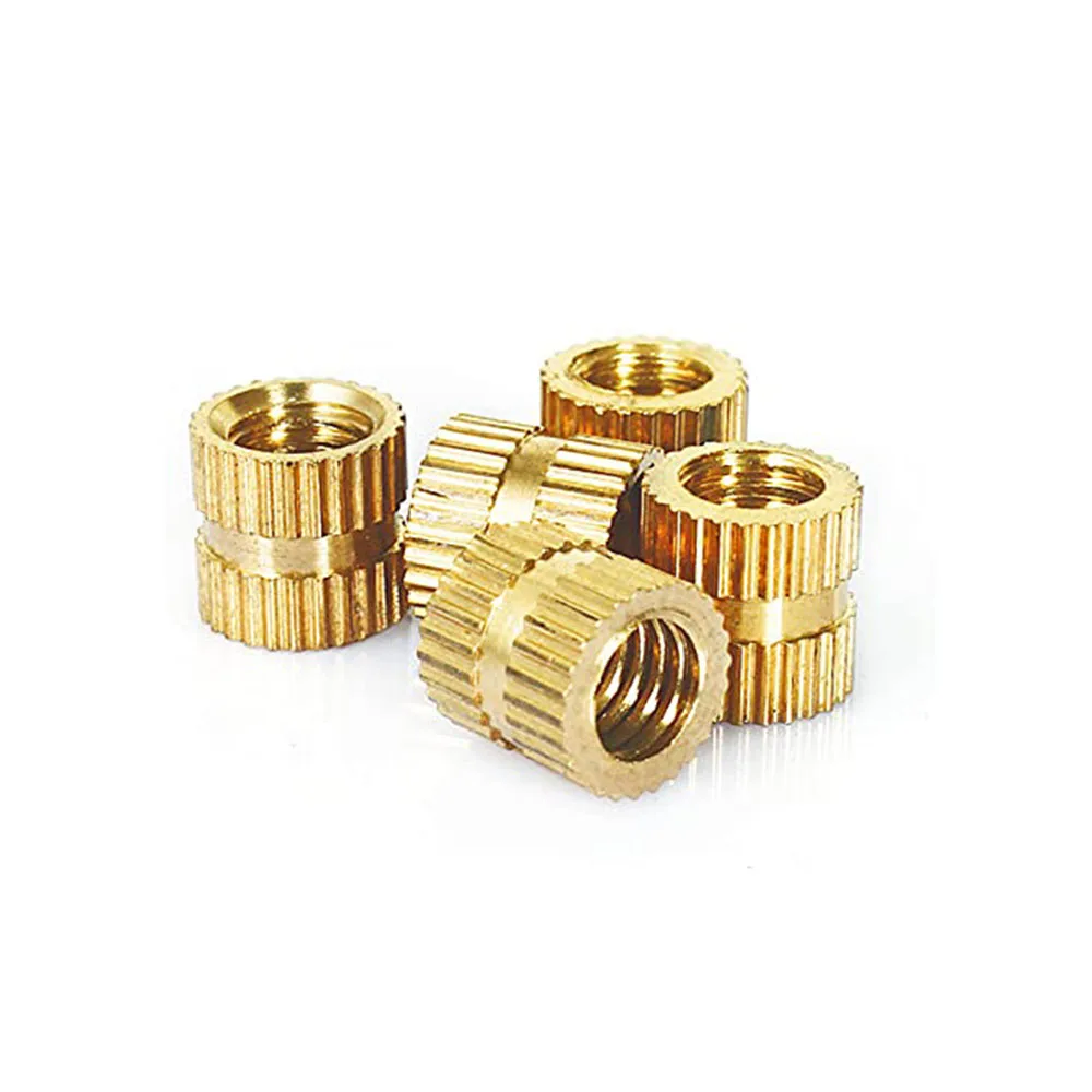 China Factory Supply M3 M4 M6 M6 Brass Self Tapping Threaded Knurled Inserts For Plastics threaded inserts