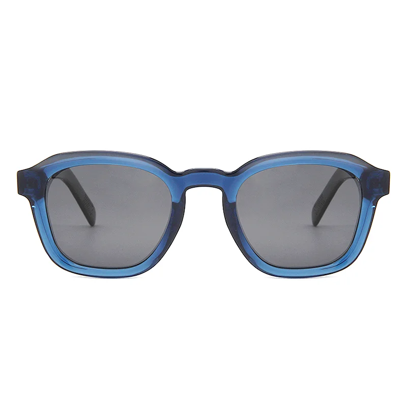 MLM 2025 Good Selling Retro Round Large Frame Acetate Sunglasses Fashion Street Transparent Grey Lunettes de Soleil