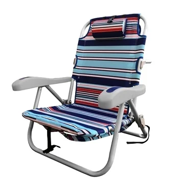 Cheap New Design  Mold 6 Positions Sea Chairs Beach Backpack Fold up Aluminium Beach Chairs