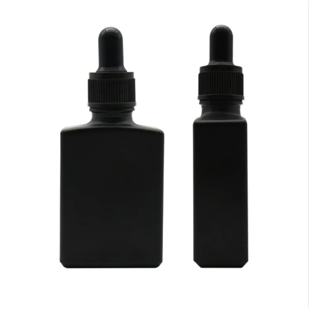 1Oz 1 Oz 15Ml 30Ml 30 Ml 50Ml 50 Ml 100Ml 100 Ml Square Rectangle Clear Black Essential Oil Perfume Empty Glass Dropper Bottle
