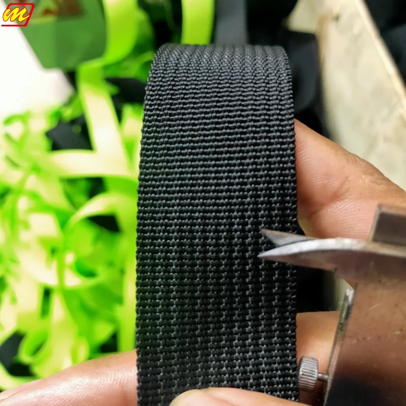 Strong Custom Color Black PP Belt Tape Polypropylene Webbing Strap For Outdoor Backpack Bag