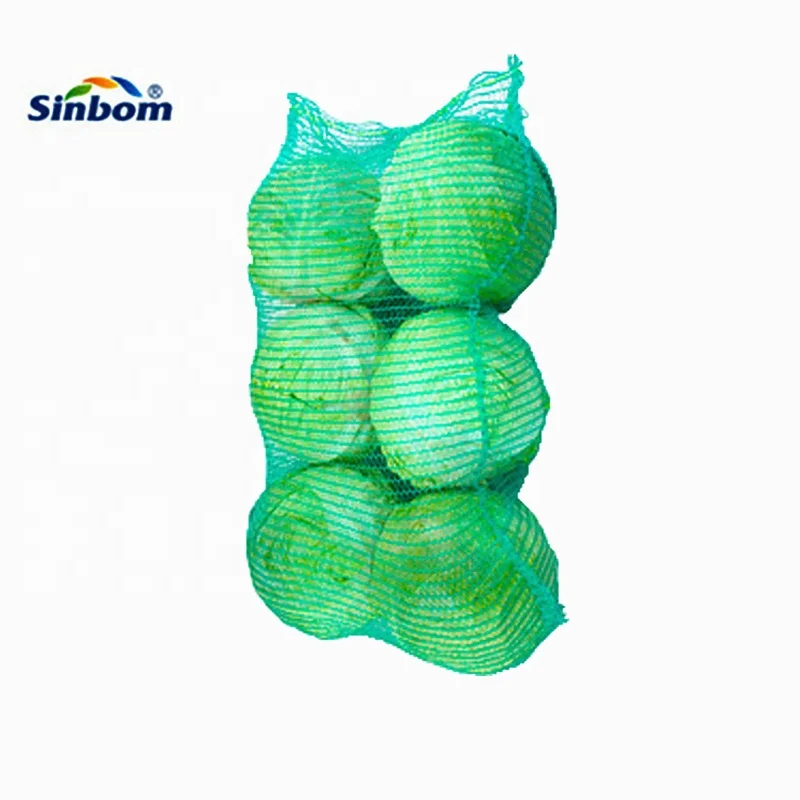 HDPE drawstring raschel mesh net bag for vegetables fruits
