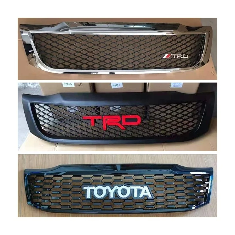 Автомобильная решетка-гриль для Toyota Hilux Pickup Vigo 2012, автомобильный гриль из настоящего углеродного волокна, передняя решетка радиатора