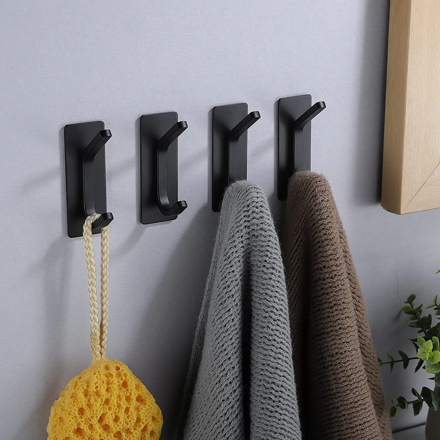 Customized Hook Metal Hangers Bathroom Wall-mounting Adhesive Hook Kitchen No Punching Stainless Steel Wall Hook