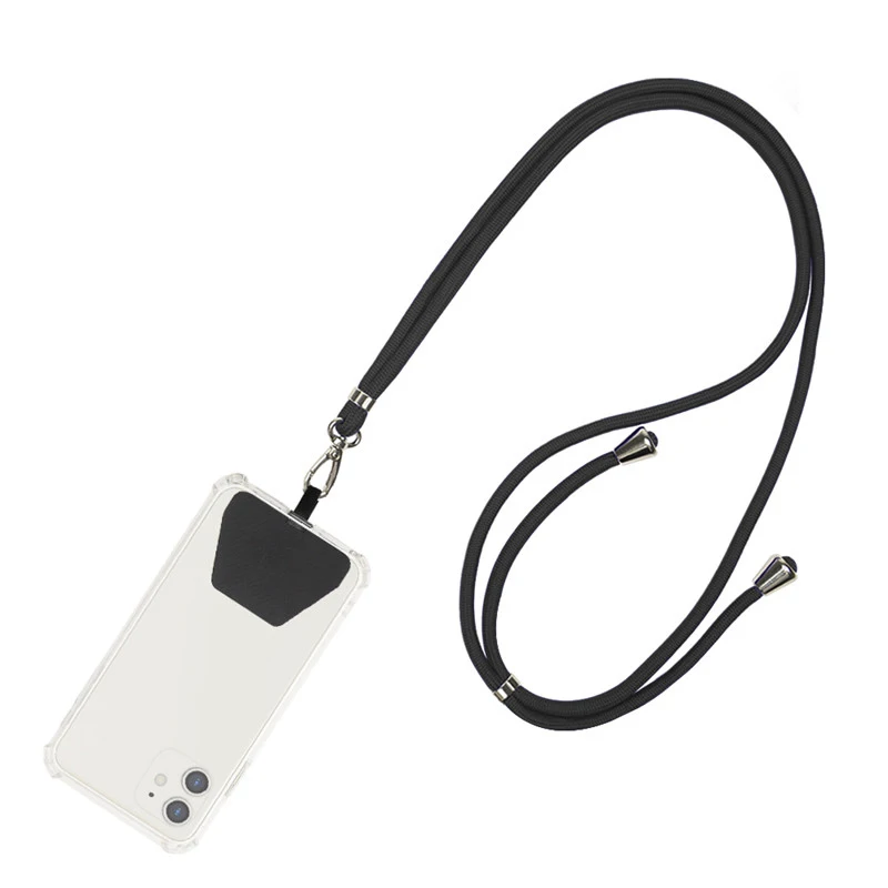 Универсальный нейлоновый ремешок для сотового телефона, регулируемый ремешок на шею с нашивкой для телефона