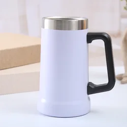 Wholesale Double Wall Stainless Steel Tumbler 700ml Big Grip Beer Cups With Handle Coffee Mugs