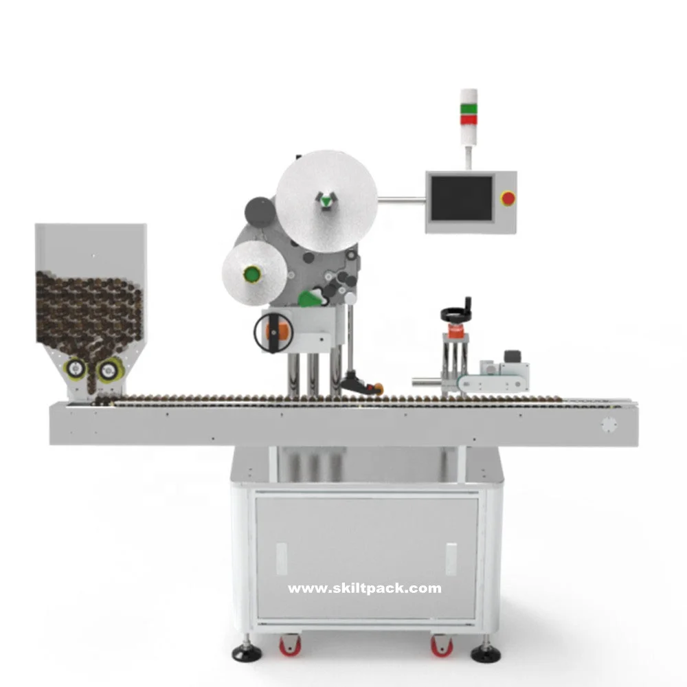 SKILT Customized Label Applicator Horizontal Way Wrap Around Labeling Machine For Syringe