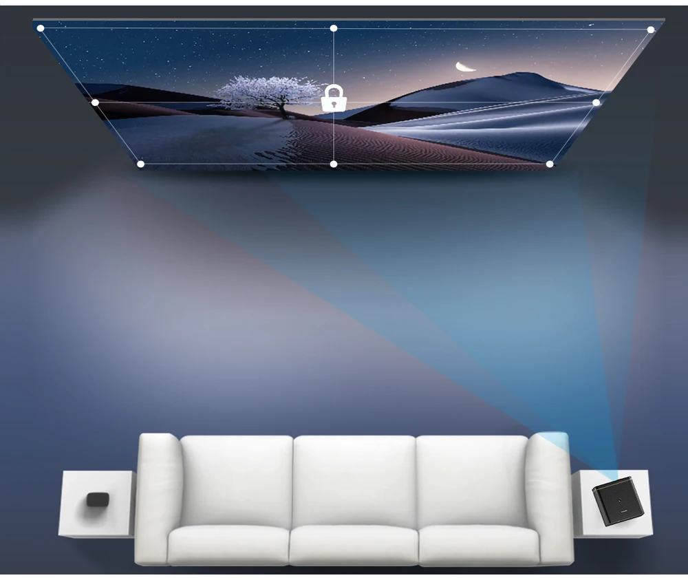 Jenovox Changhong M4000 best 2000 ANSI Lumens 3GB+32G Android 9.0 DLP Smart Video 3d 1080p beamer 4k home Theater projector