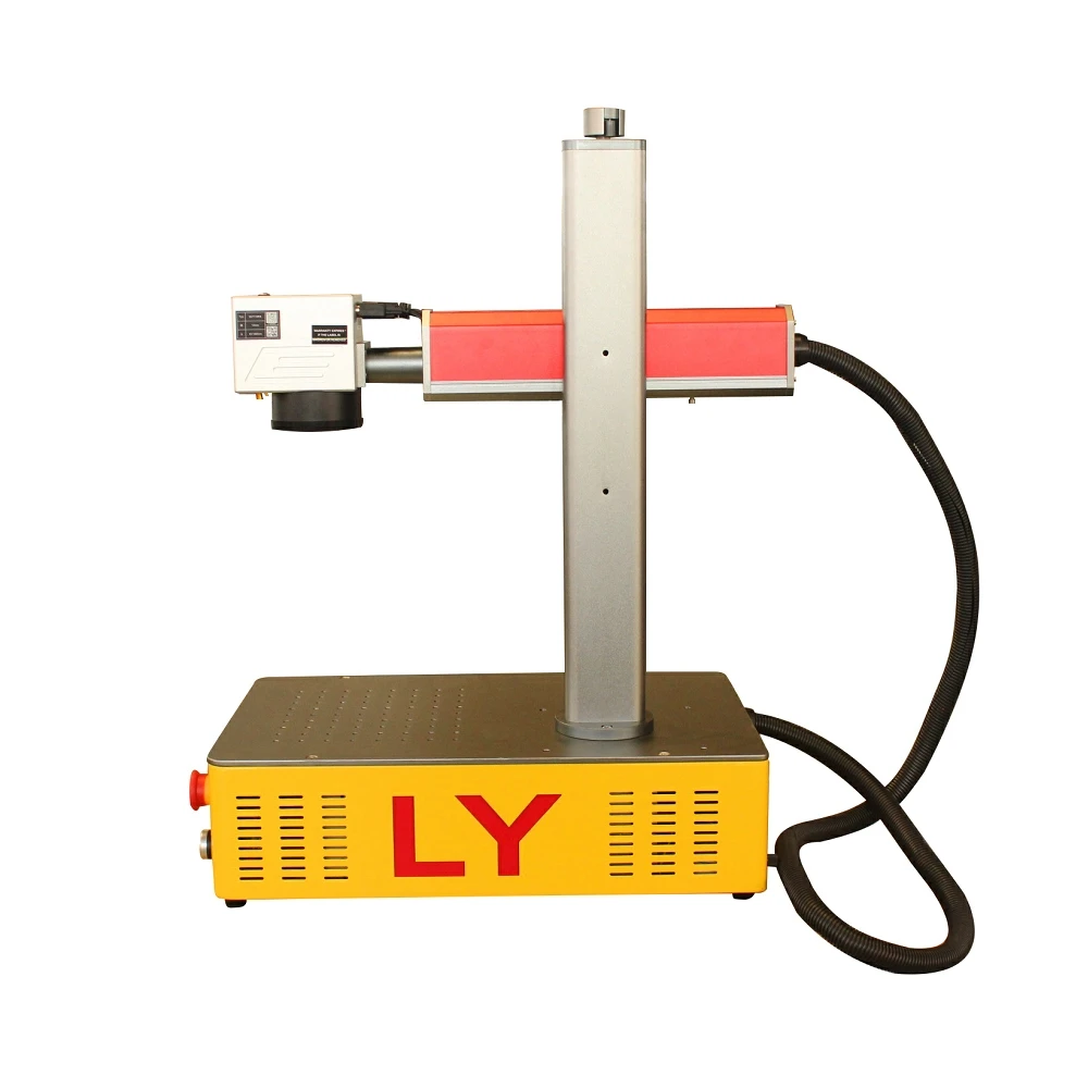 LY Desktop Fiber Laser Marking Machine Brand JPT 200W Built in 4th Axis Drive for Ceramic Plastic PVC Engraving 220V 110V