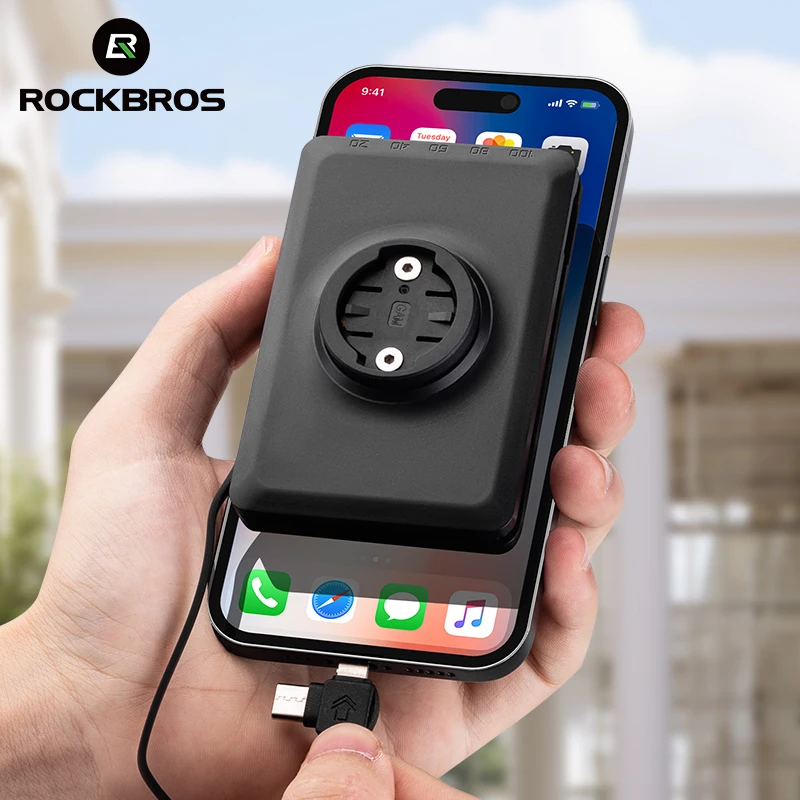 ROCKBROS 5000 Mah Powerbank With Led Lights USB Rechargeable Bicycle Lights for Night Riding Bike Headlight with Power Bank