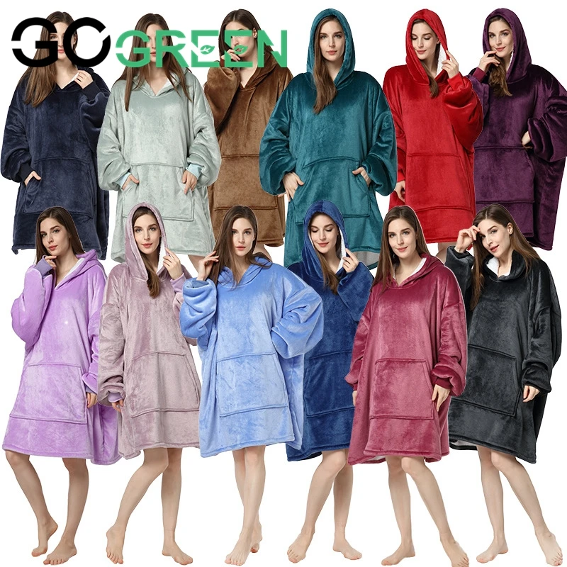 Одеяло с капюшоном оверсайз, толстовки с капюшоном, удобное плюшевое теплое толстое одеяло из шерпы, носимое одеяло, толстовка с капюшоном на заказ