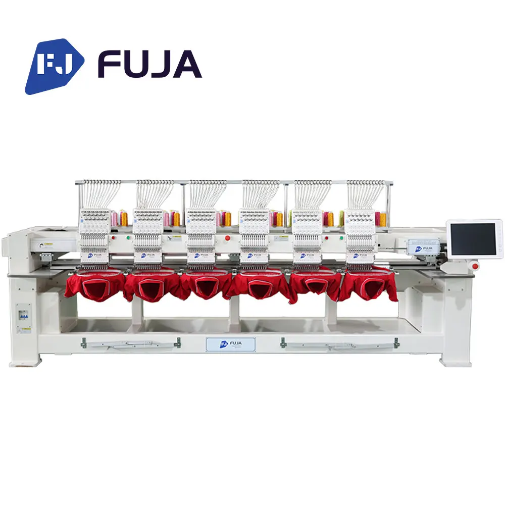Multi 6 Heads Embroidery Machine 9 12 15 Needles Computerized Automatic 6 8 12 Heads Embroidery Machine