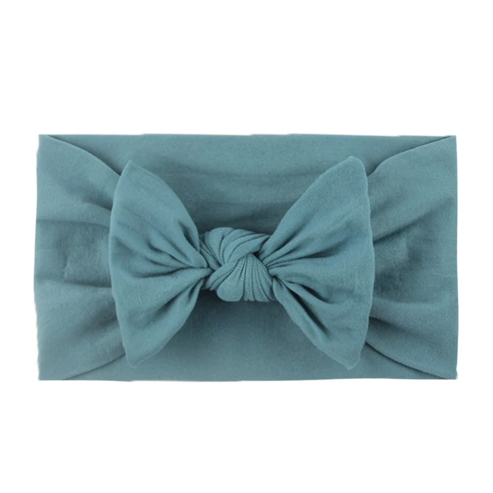 Hair Band Girls Bow Knot Hair Ties Baby Headband Wholesale Elastic kids soild color lovely headdress