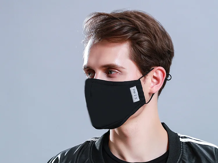 PM2.5 Anti Dust 5 Layers Cotton Active Carbon Filter Face Masking With Valve