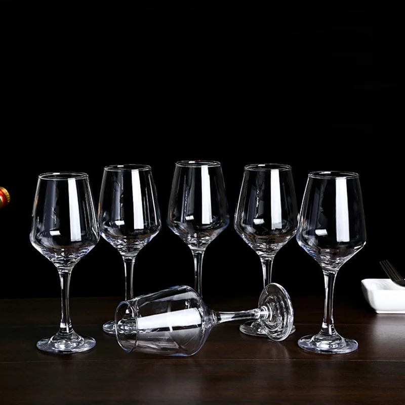 High quality long stem clear wine glass white red wine glasses goblet red wine glass for restaurant