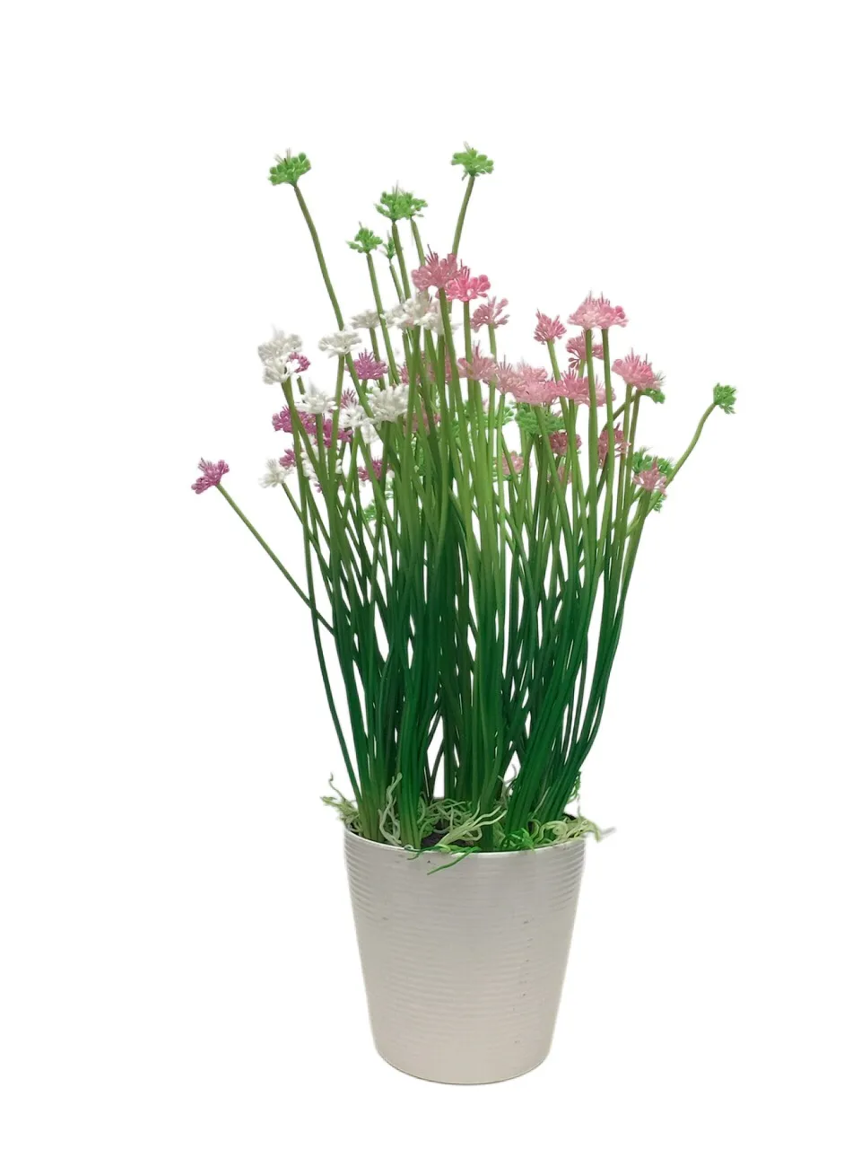 Shallots Artificial Plants With Pot Set, Artificial Bonsai Pots Cheap Pot