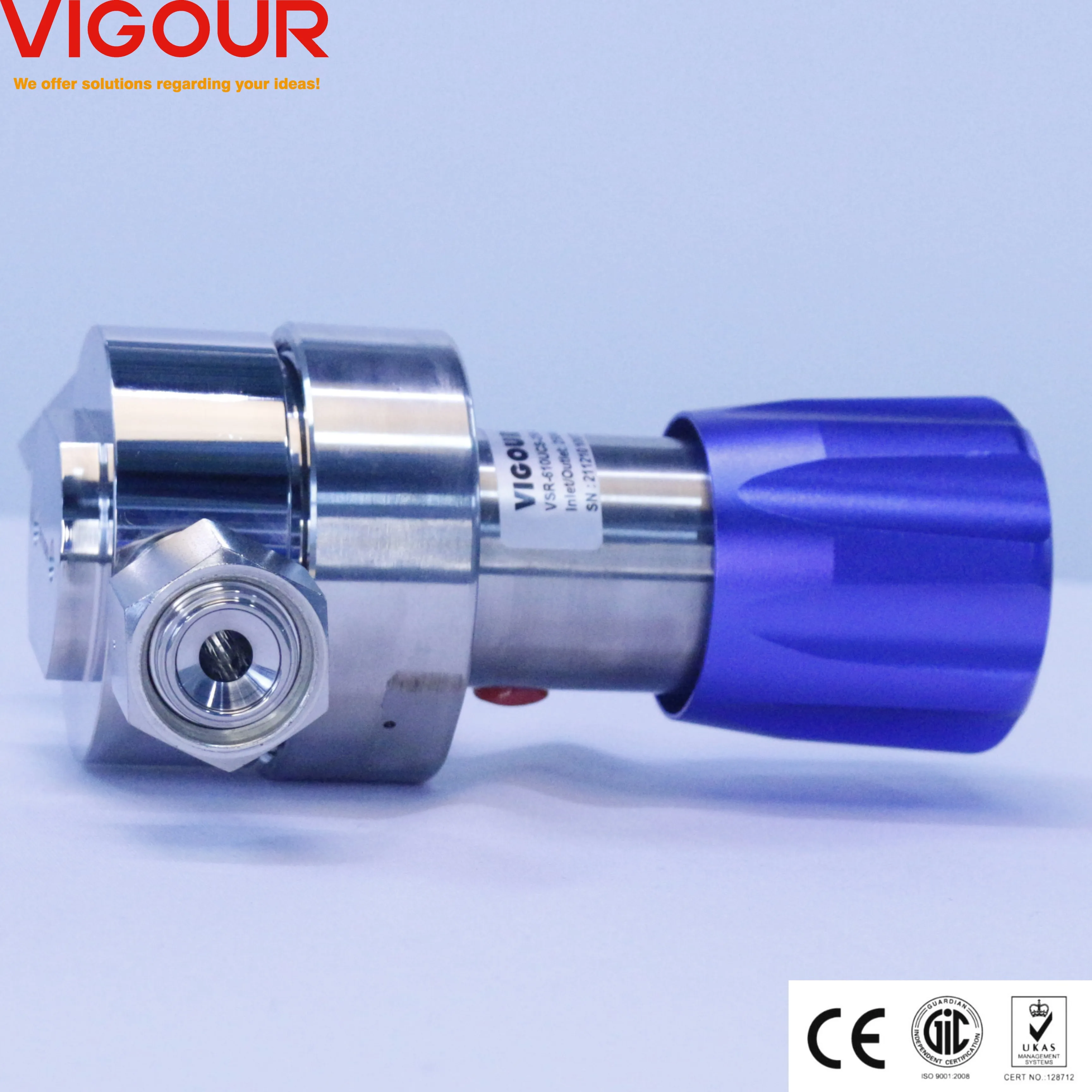 316 High Control Accuracy Manual Pressure Regulator Secondary Remelt Body for Gas Media