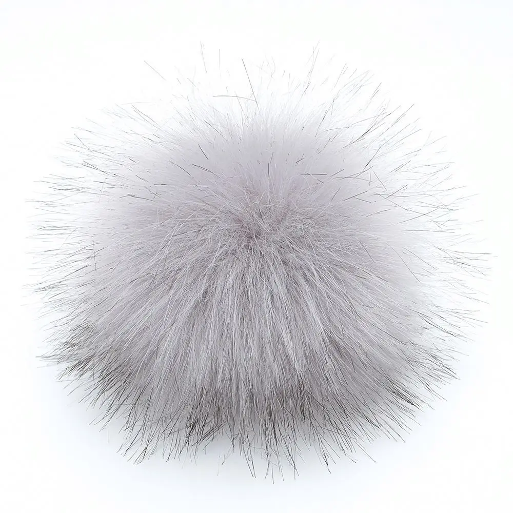 Wholesale soft furry real faux colorful rabbit fox raccoon fur pompom ball for beanie hat toque keyring