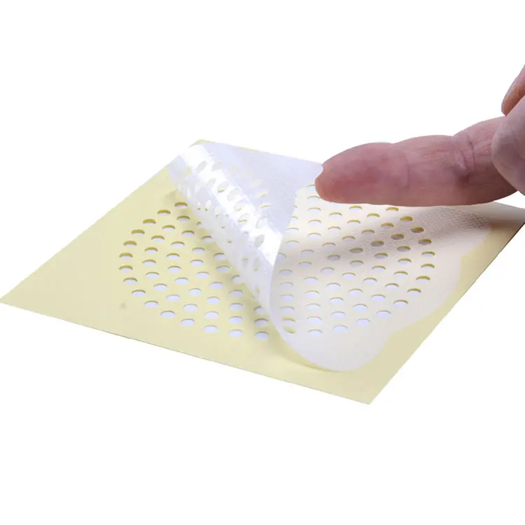 
15*15cm Wholesale Amazon Hotsale OEM Disposable Floor Drain Sink Non-woven Sticker Filter Strainer For Hair Leftovers Bathroom k 