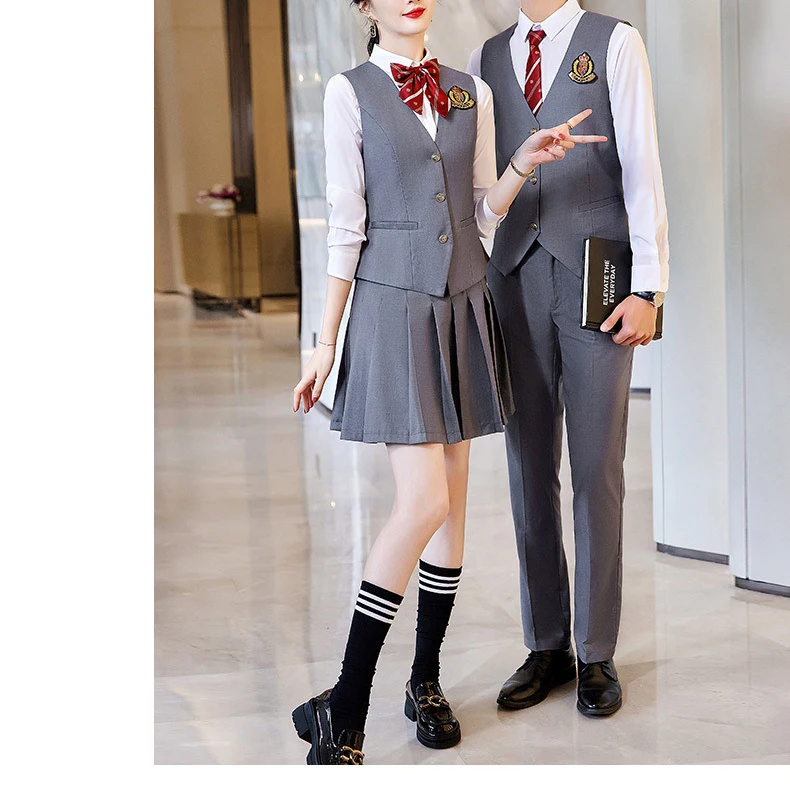 European and American style tuxedo school suit navy formal coat pant vest 3 piece school blazer clothes