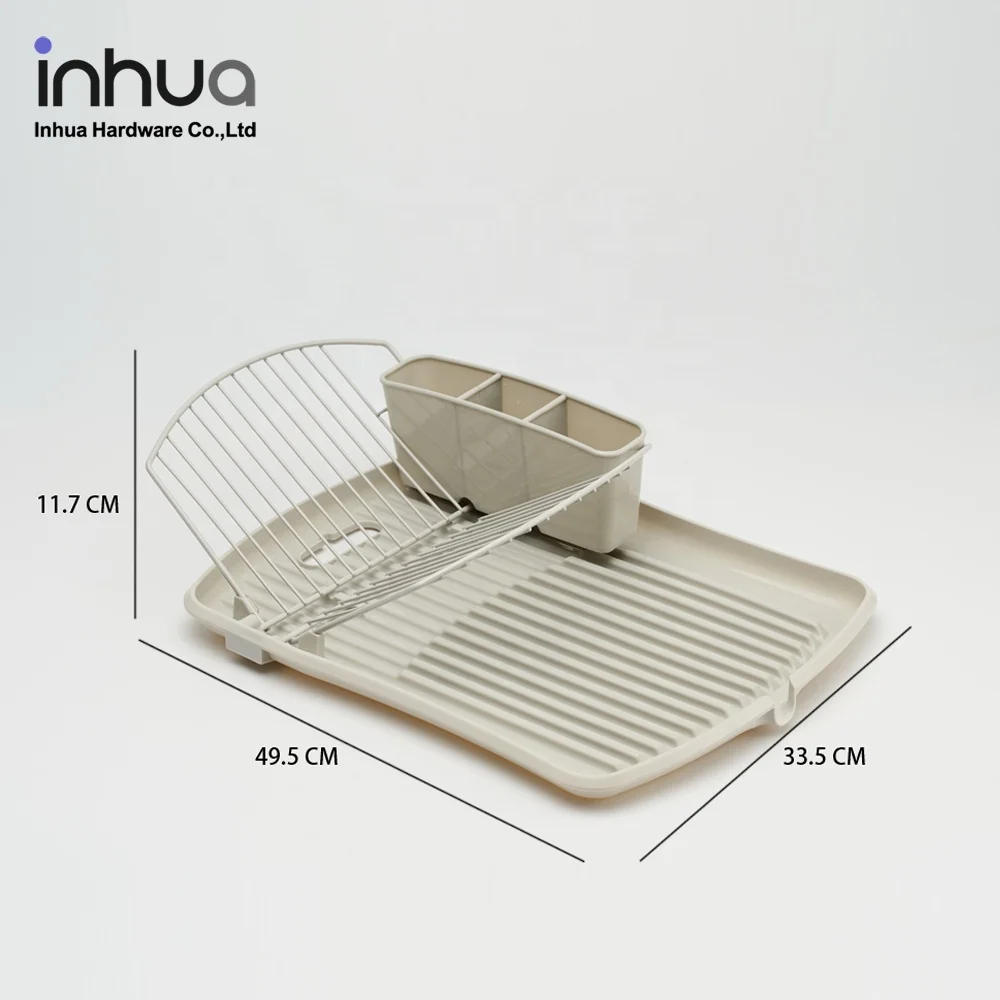 
Single-layer dish drying rack with storage function Simple and fashionable kitchen racks Large capacity V-shaped bowl drain rack 