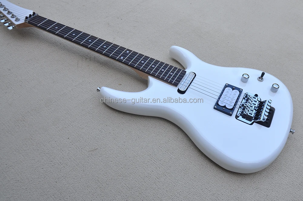 Flyoung Высококачественная белая электрическая гитара Floyd Rose Bridge из розового дерева