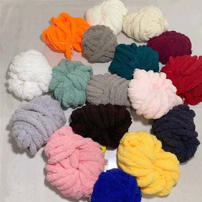 Factory Wholesale 2022 Chunky 3 cm Knit Yarn Chenille Yarn High Quality Fluffy Cute DIY Thick Chenille Yarn for Sweater Hat Mat