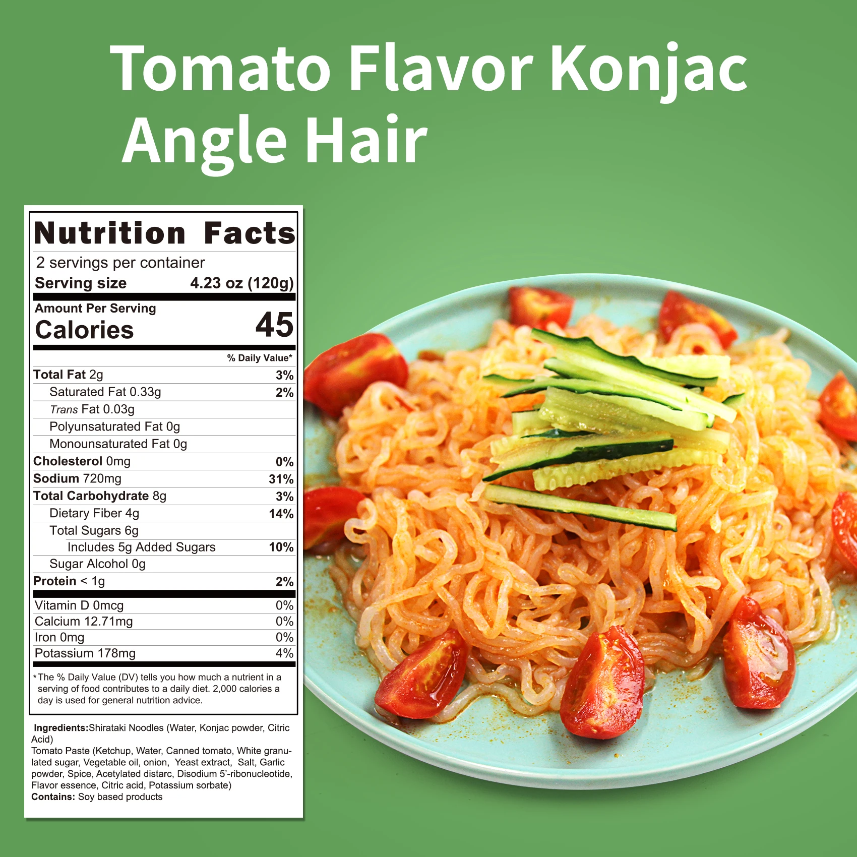 Wholesale Halal Konjac Halal Tomato Noodles Soup Low Calorie Healthy Food Noodle Keto Food Konjac