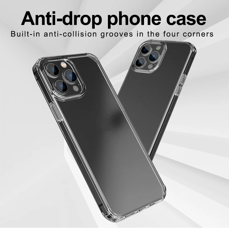 Wholesale Soft TPU Hard Arcrlic Case For Iphone 12 Antii-Yellowing Crystal Clear Cover For iphone 11