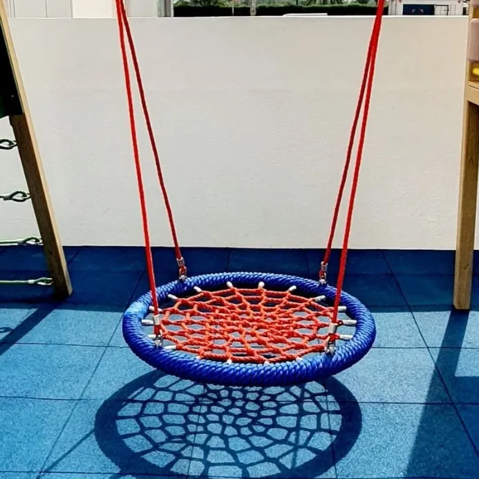 Jiayi outdoor playground plastic board children swing with rope