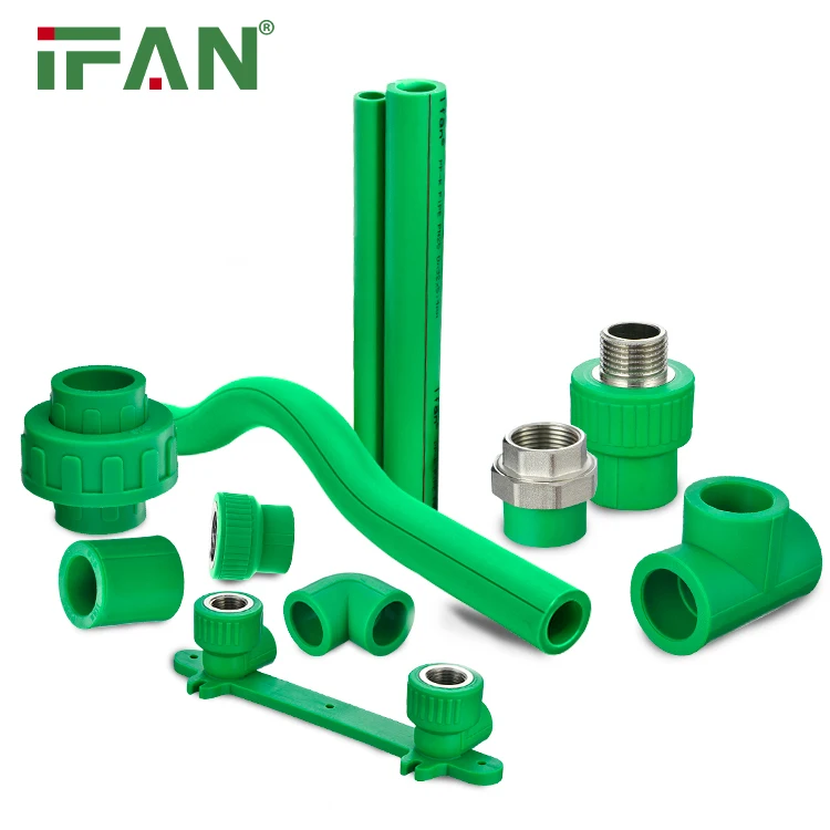 IFAN Factory Direct Sales PN12.5 PN16 PN20 PN25 PPR Water Pipe And 20mm 25mm 32mm Fittings PPR Green Water Pipe Fittings
