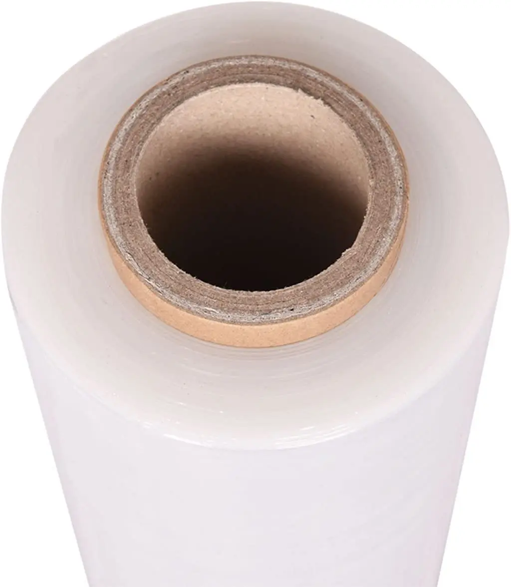 Customized black and pallet plastic wrapping PE lldpe stretch wrap film roll goods parcel packing stretching film manufacturer