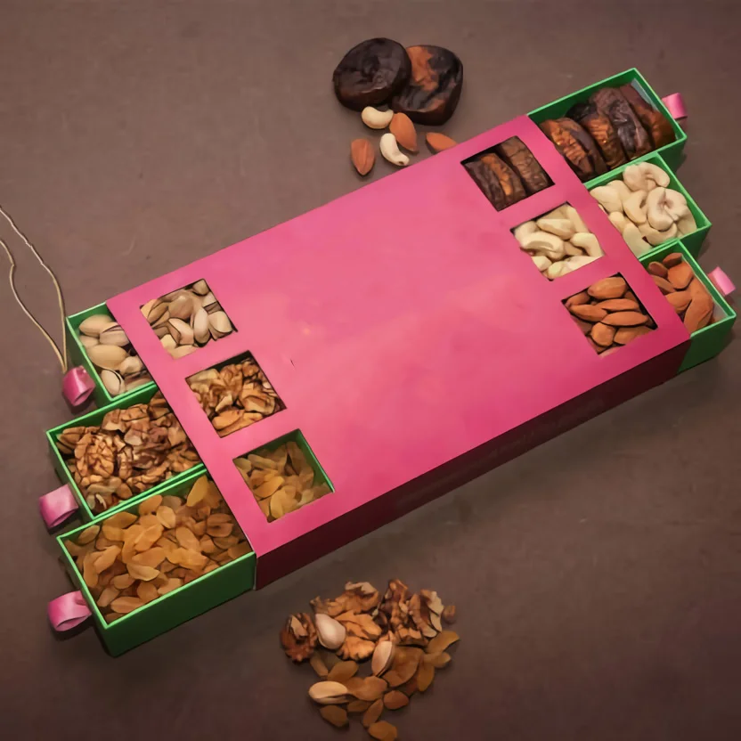 Mini Drawer Box for Nuts&kernels Christmas Cookie Chocolate Food Gifts Box for Kids Custom logo Paper Boxes