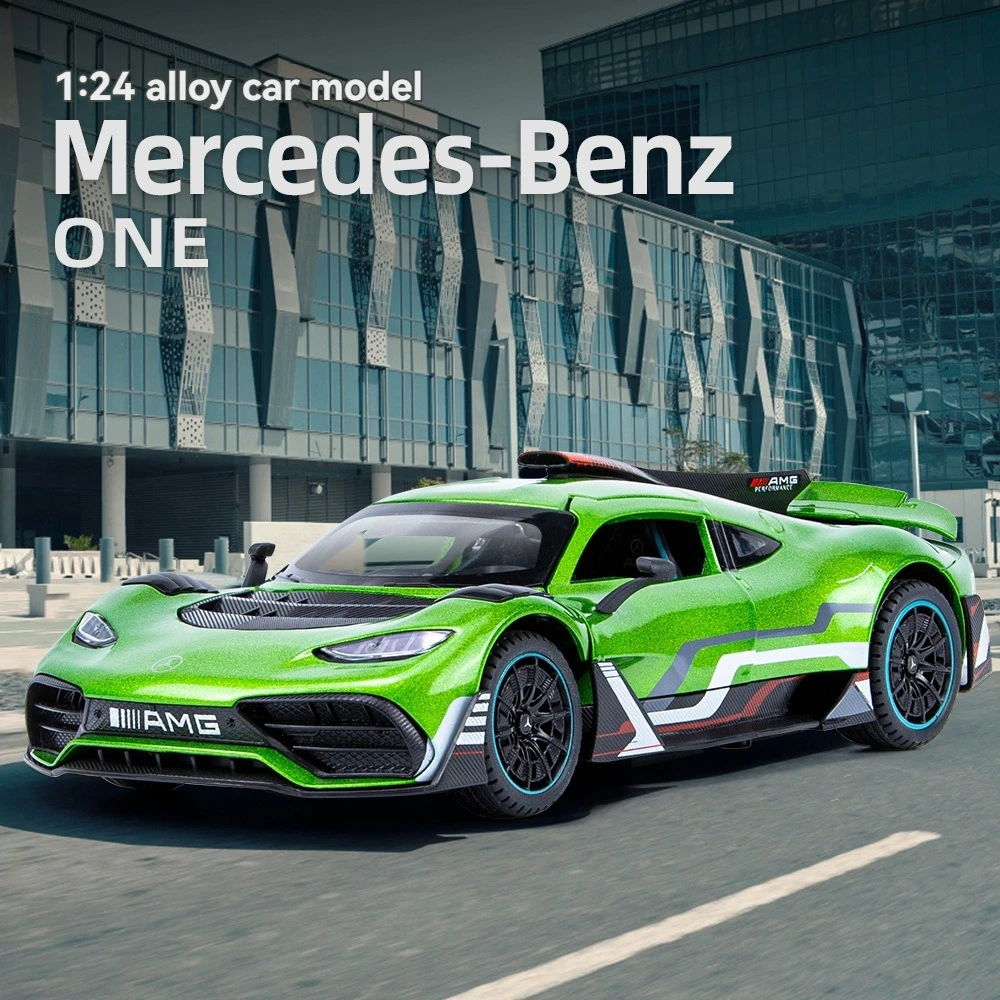 1:24 масштабные модели автомобилей Benz AMG ONE со звуковым и световым откатом декоративные металлические автомобиля игрушки Coche modelo del metal