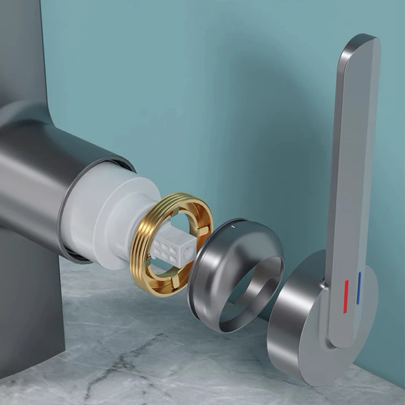 New pull out bathroom vanity faucet basin faucets with smart temperature digital lcd display