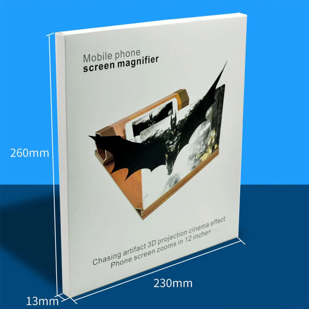 12-дюймовая лупа для экрана телефона 3D увеличитель смартфона HD усилитель фильма всех