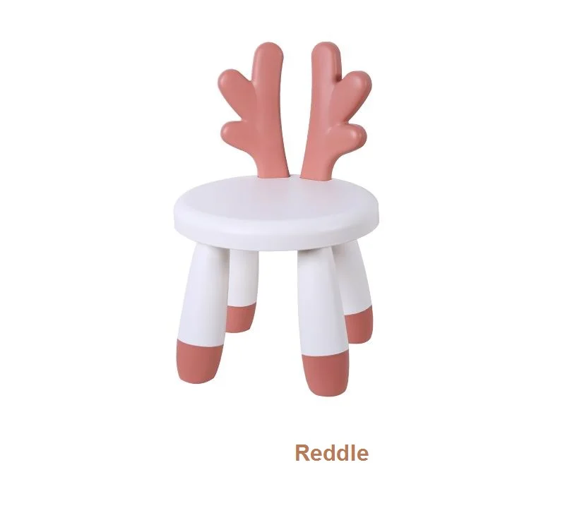Antler shape e-cofriendly children plastic stool skidproof kids plastic stool Indoor kids plastic chair for kindergarten