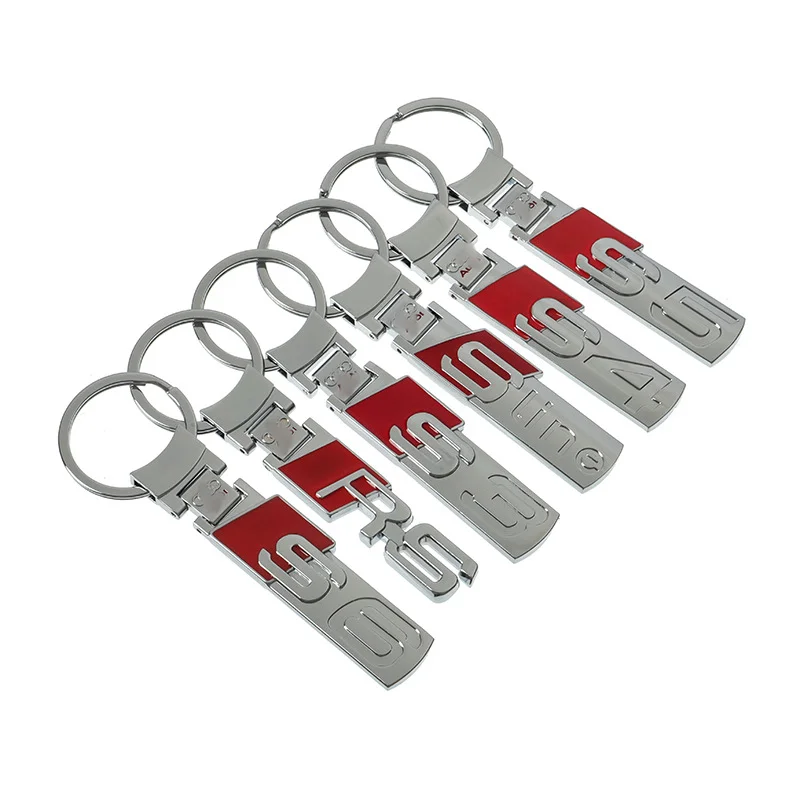 forAudi S 3s 4s 5s 6sline RS car logo metal key ring pendant
