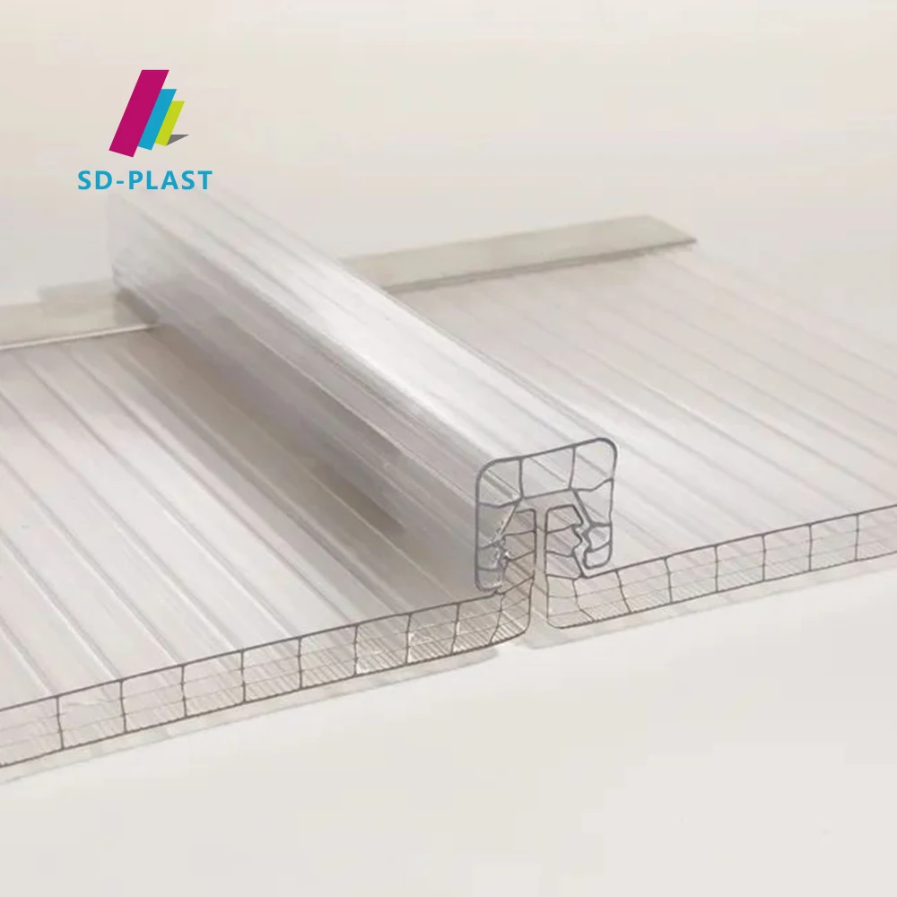 22mm 25mm 27mm 30mm 7-wall R-Structure blue tinted polycarbonate sheets lexan bayer roof U lock polycarbonate sheet for greenhou