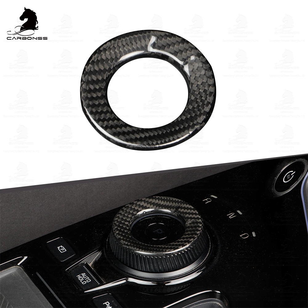 Dry Carbon Car Accessories Gear Shift Knob Switch Cover Interior For KIA EV6