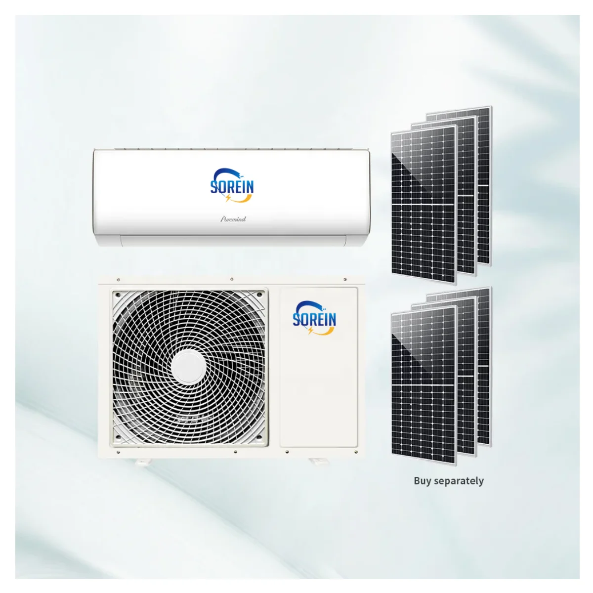 18000Btu Puremind Supplier Solar Air Conditioning Off Grid Price Air Conditioner Solar Powered for Home Money Saving Wholesale