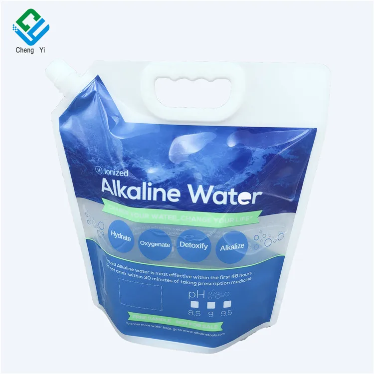 Water portable packing bag  stand up spout pouch 5L 10L 20L Customizable size/logo