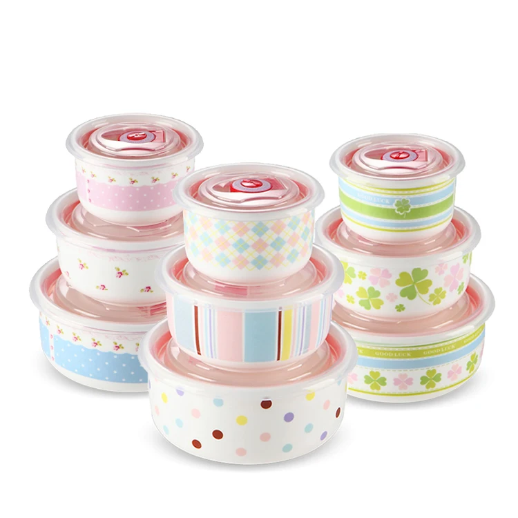 3 набора фарфоровых керамических свежих чашек с герметичной крышкой с индивидуальным принтом